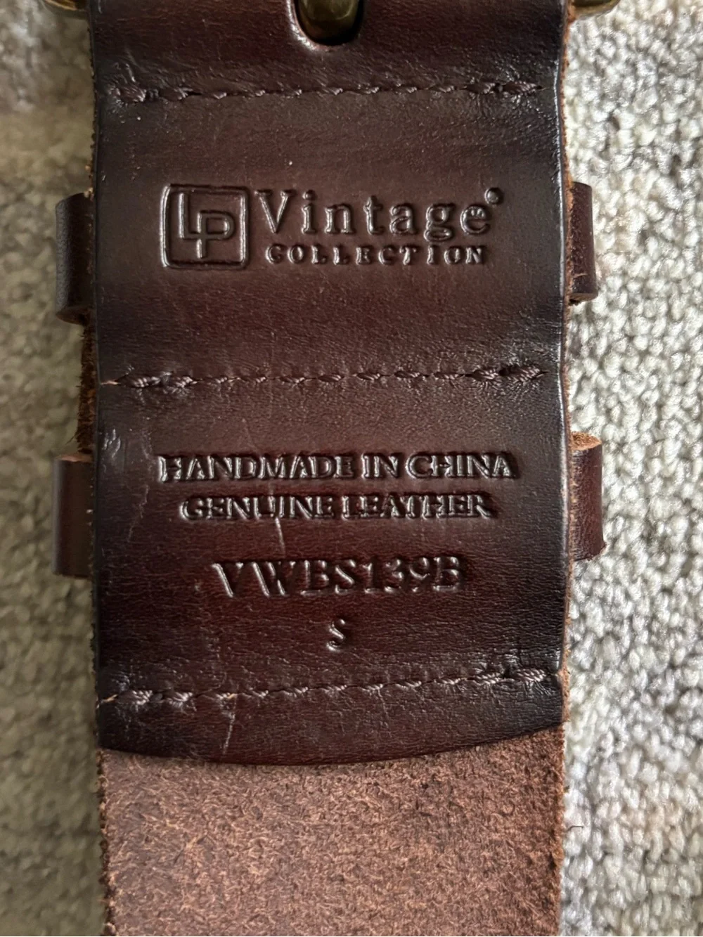 Linea Pelle Dark Brown Leather Belt with Brass Buckle (Wide Width)
